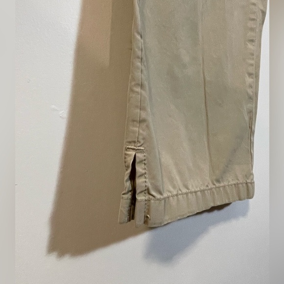 Old Navy Y2K Tan Khaki Wide Leg Ladies Cotton Chino Pants Size 6 Low Rise - Picture 8 of 10